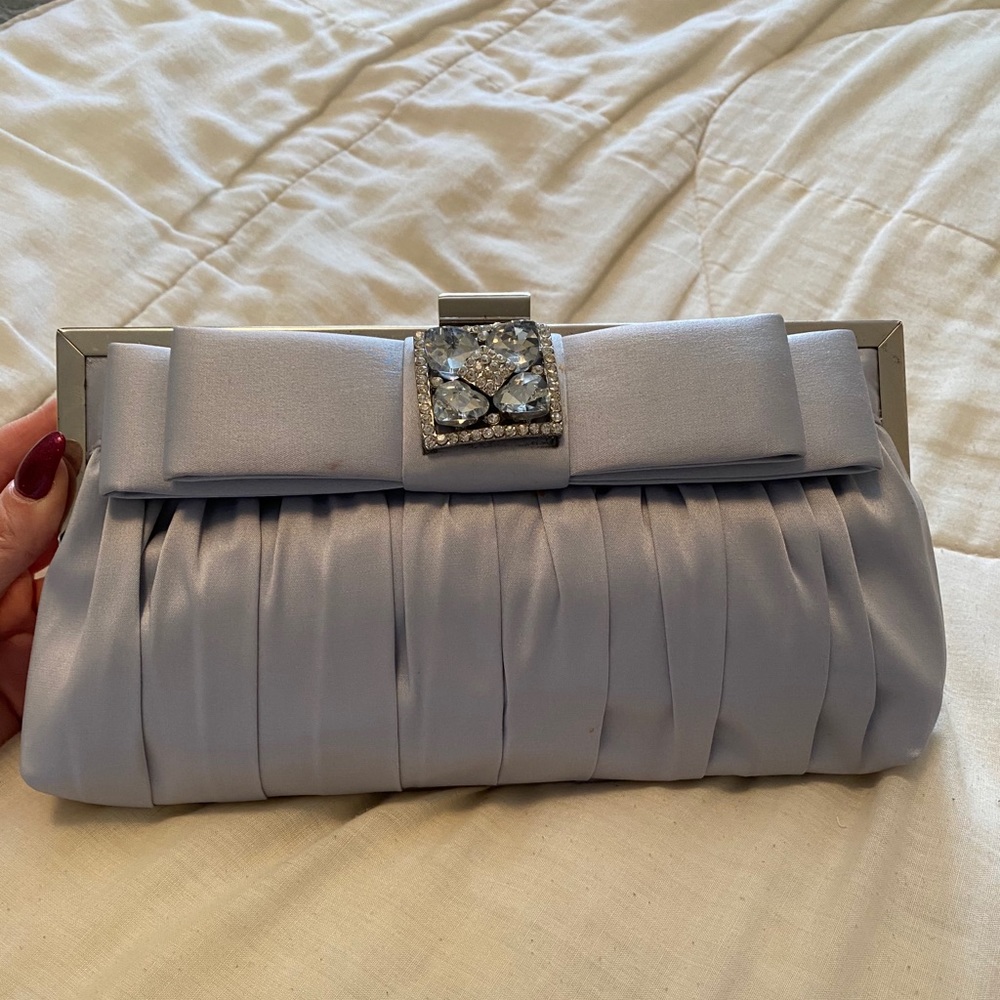 Silver grey women’s clutch